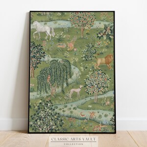 Owl & Willow, William Morris Print, Exhibition Poster, Textile Wall Art