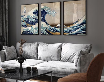 Great Wave Kanagawa Hokusai Japanese Woodblock Art Print Ukiyo-e