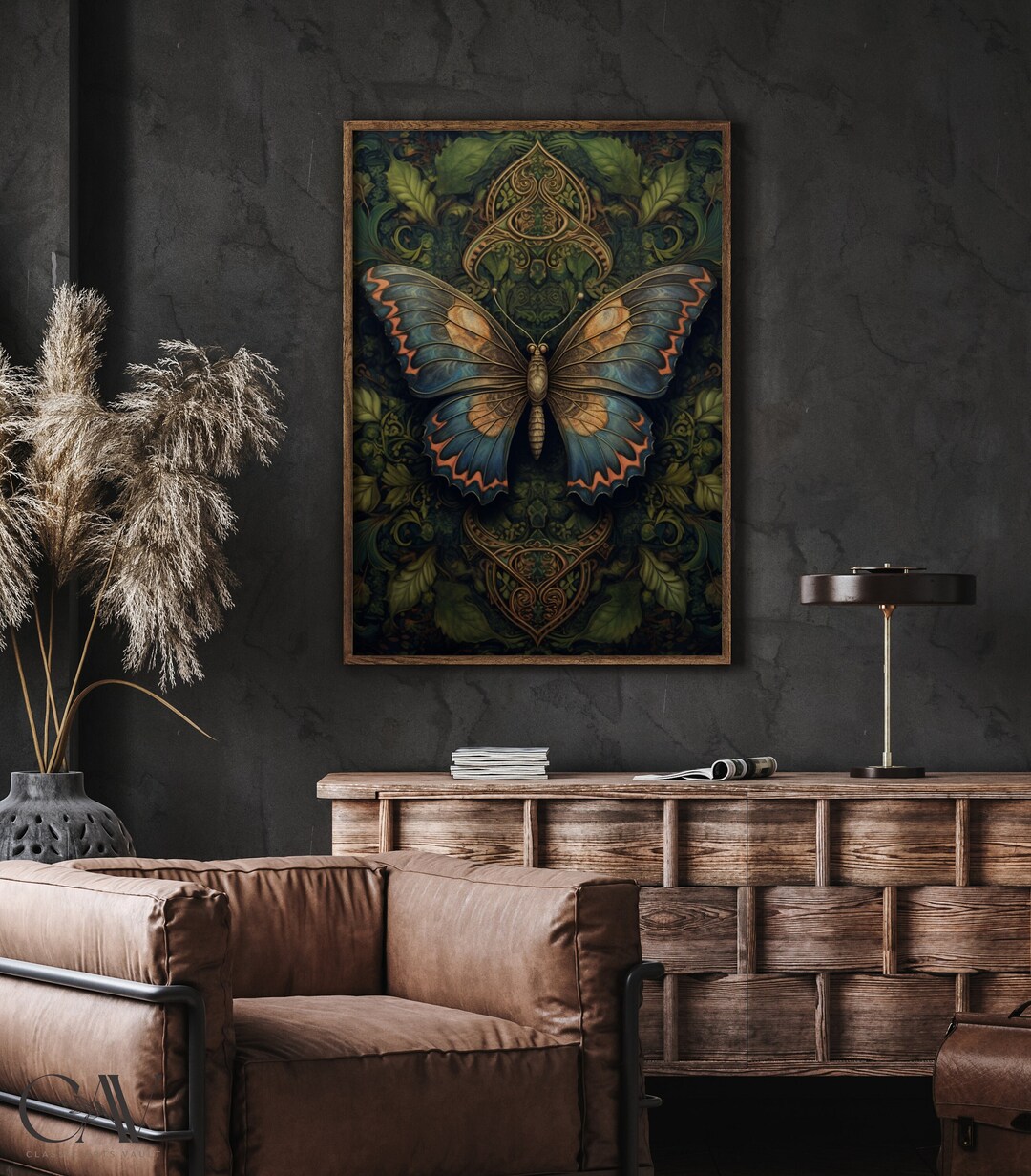 William Morris Inspired Butterfly Art Print, Butterfly Print, Butterfly ...