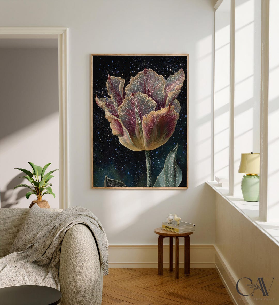 Ethereal Tulip Flower Art Print Botanical Decor Floral Eclectic ...