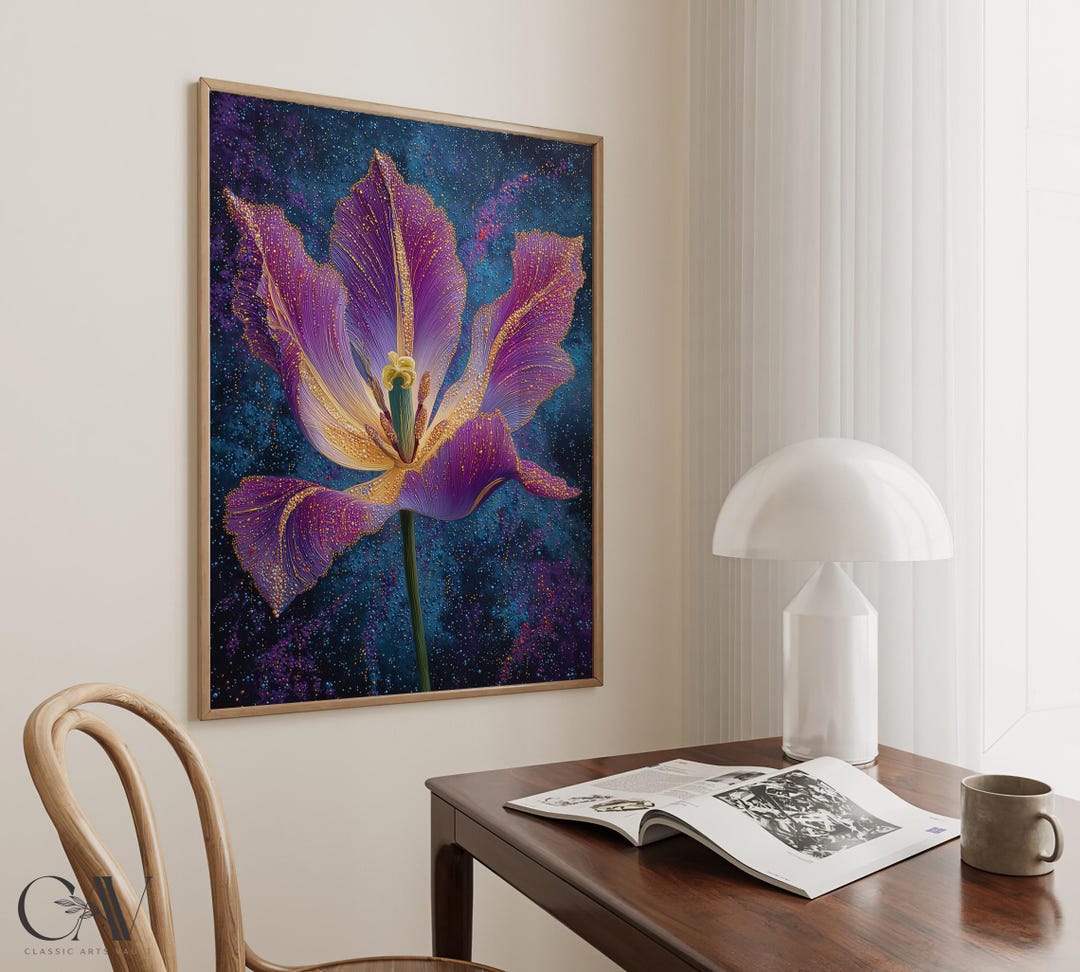 Ethereal Tulip Flower Art Print Botanical Decor Floral Eclectic ...