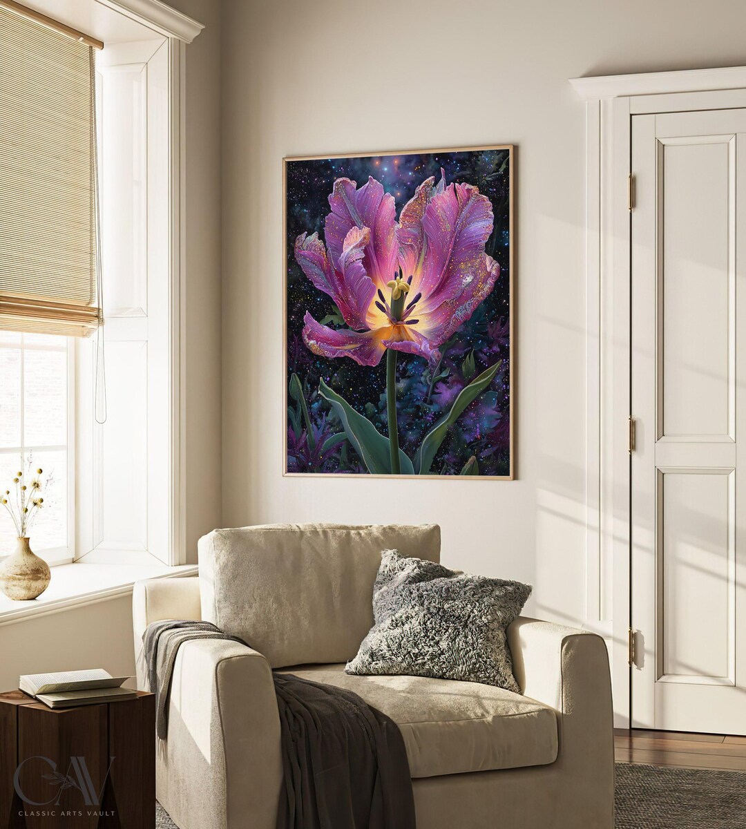 Ethereal Tulip Flower Art Print Botanical Decor Floral Eclectic ...