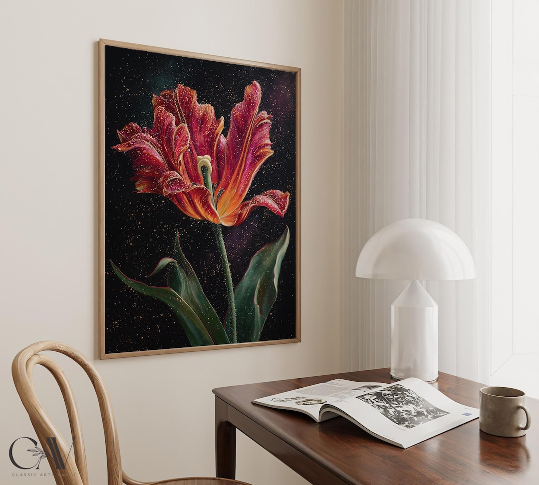 Ethereal Tulip Flower Art Print Botanical Decor Floral Eclectic ...