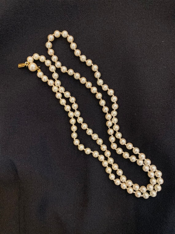 Marvella Faux Pearl Necklace, 30" Pearl Necklace, 