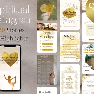 Healing energy instagram templates | Spiritual instagram story templates | Instagram template canva | Yoga | Spiritual Coach Instagram