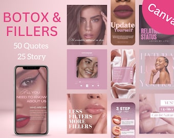 Lip filler Instagram Branding Kit | Botox Instagram posts | Nurse injector template | Esthetician templates | Medspa template | Social media
