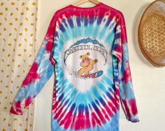 Vintage 90s Grateful Dead Long Sleeve Tie Dye Shirt Peter Forsythe Bears Large