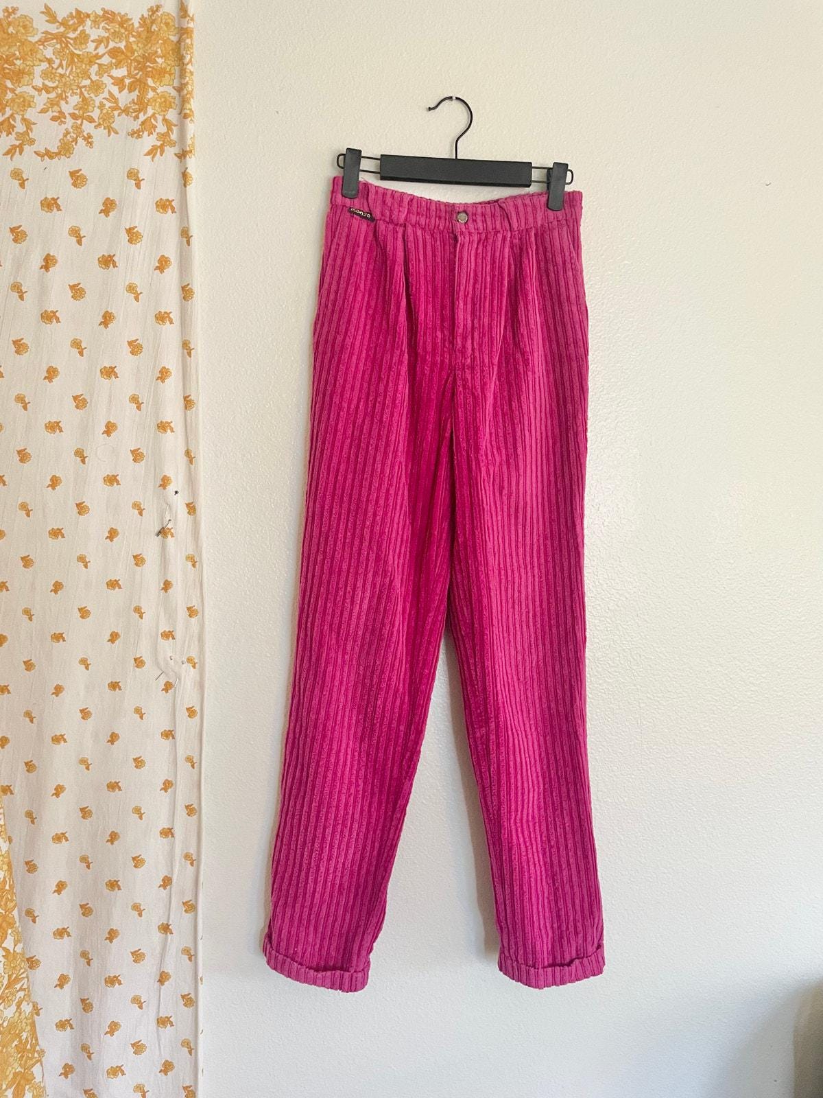 Hot Pink Corduroy Pants - Etsy