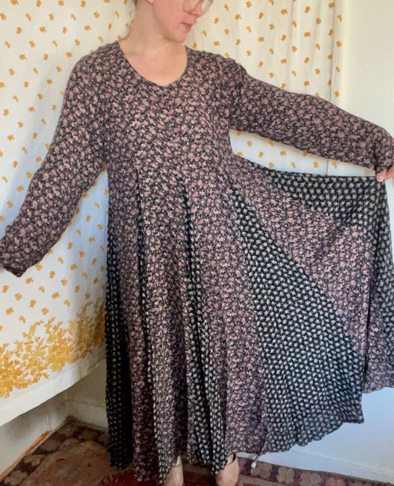 Vintage 90s Grunge Nostalgia Floral Long Sleeve Maxi Dress - Etsy 