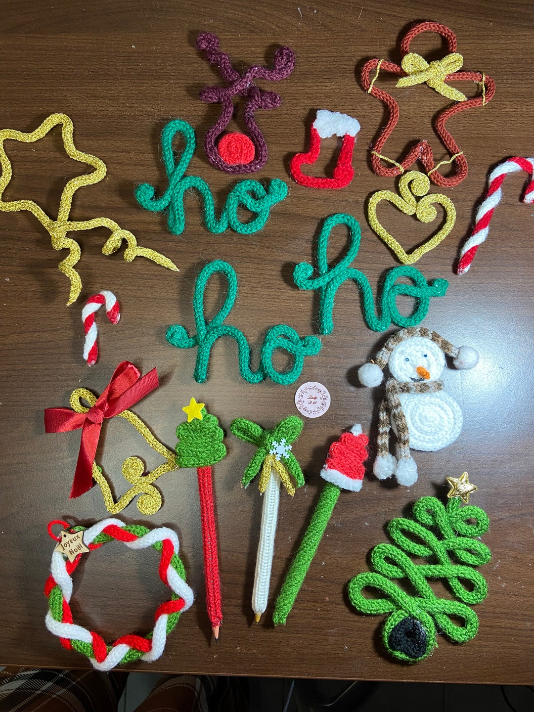 Décoration Sapin De Noël En Tricotin Chaussettes De Noël Etsy