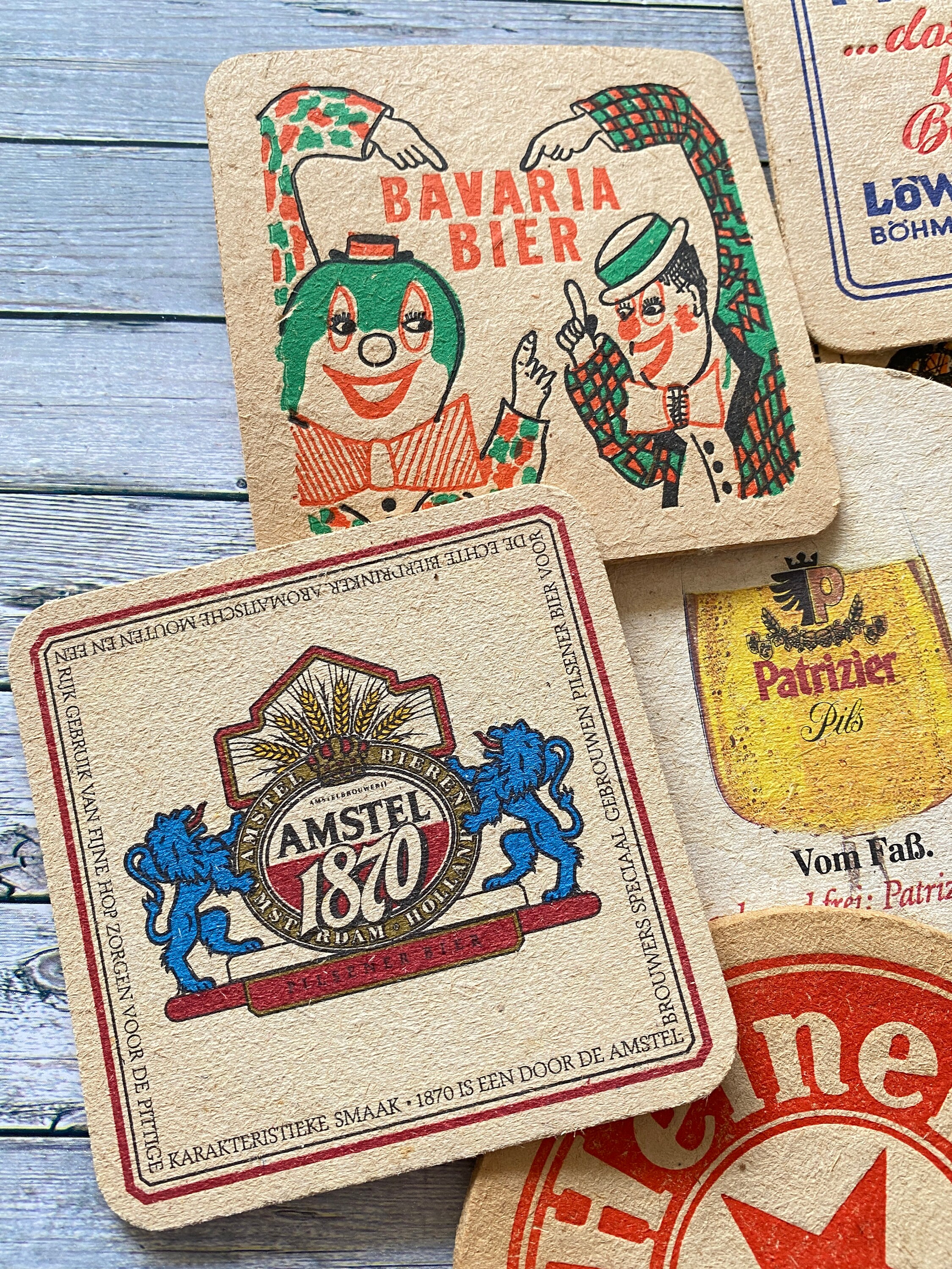 25 Vintage Beer Coasters, Dutch German Belgian Barware - Etsy