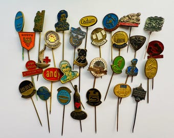 30 spille vintage, spille pubblicitarie in metallo olandesi degli anni '60-'70