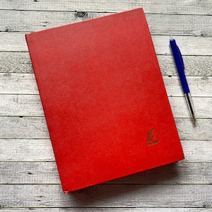 A5, red, empty stamp album, collection, A5 format, poststamps, album, junkjournal, postal stamp book, philately album, E