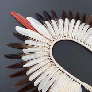 Tocado indio brasileño, corona de plumas indias, tocado de plumas, diadema,  accesorios indios