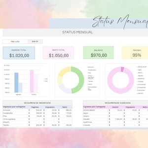 Plantilla para Gestión de Negocios Sencilla y Fácil de Usar / Excel y Google Sheets / Registra los Ingresos y Gastos / Easy Bookkeeping imagen 7