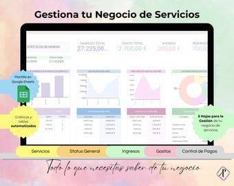 Service Business Management Template: Google Sheets Income, Expense Tracker