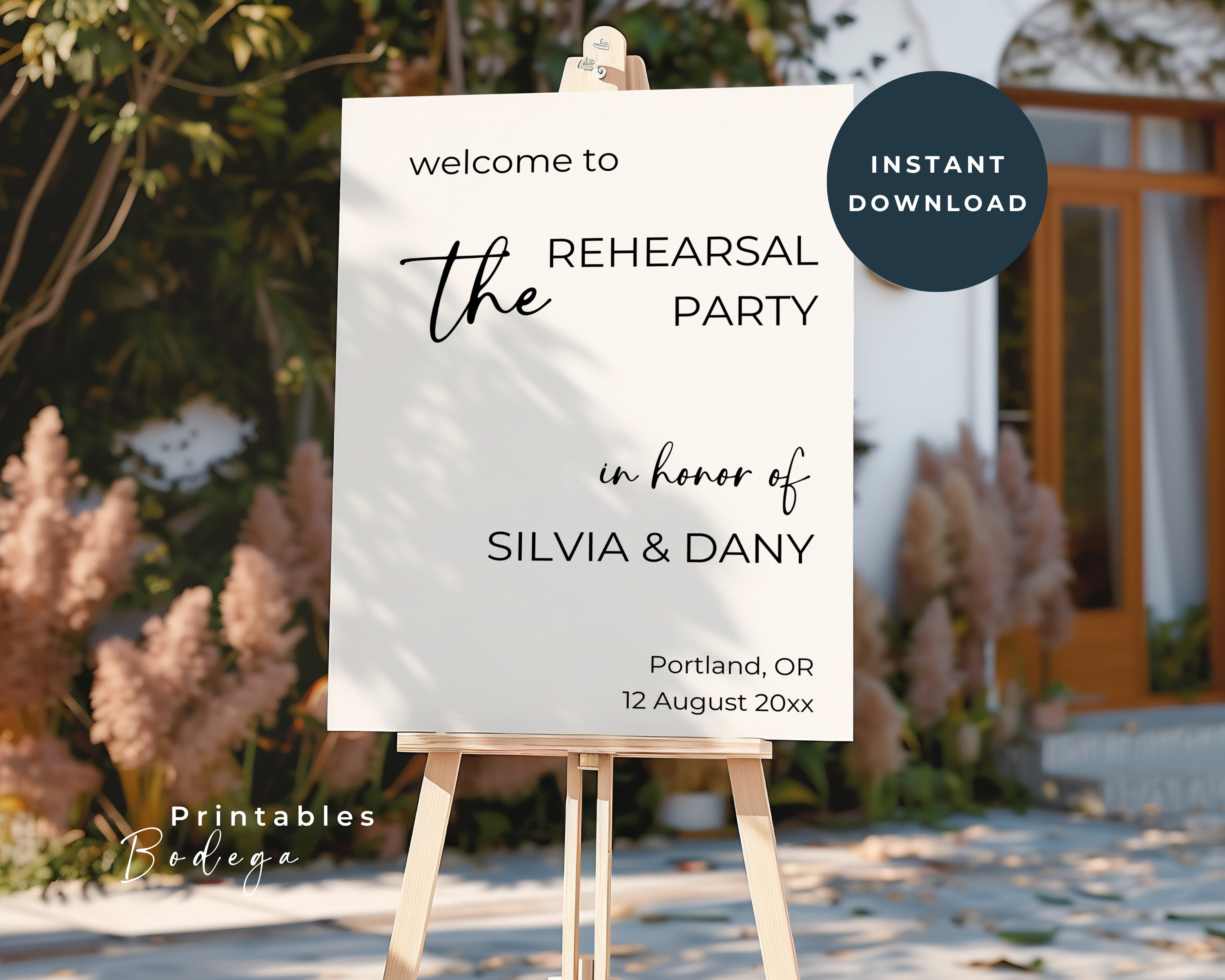 Rehearsal Party Template, Wedding Rehearsal Signs, Rehearsal Dinner Invitation, Rehearsal Party ...