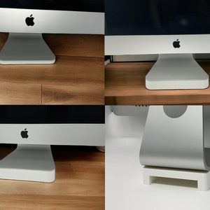 iMac Stand with HHD Hidden Storage | The Taller You Pick the Larger the Hard Drive Hidden Storage You Will Get