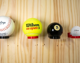 Soportes para pelotas de béisbol, billar, tenis y pelotas de golf / 2 piezas / Organizador de exhibición para colgar en la pared de pelotas