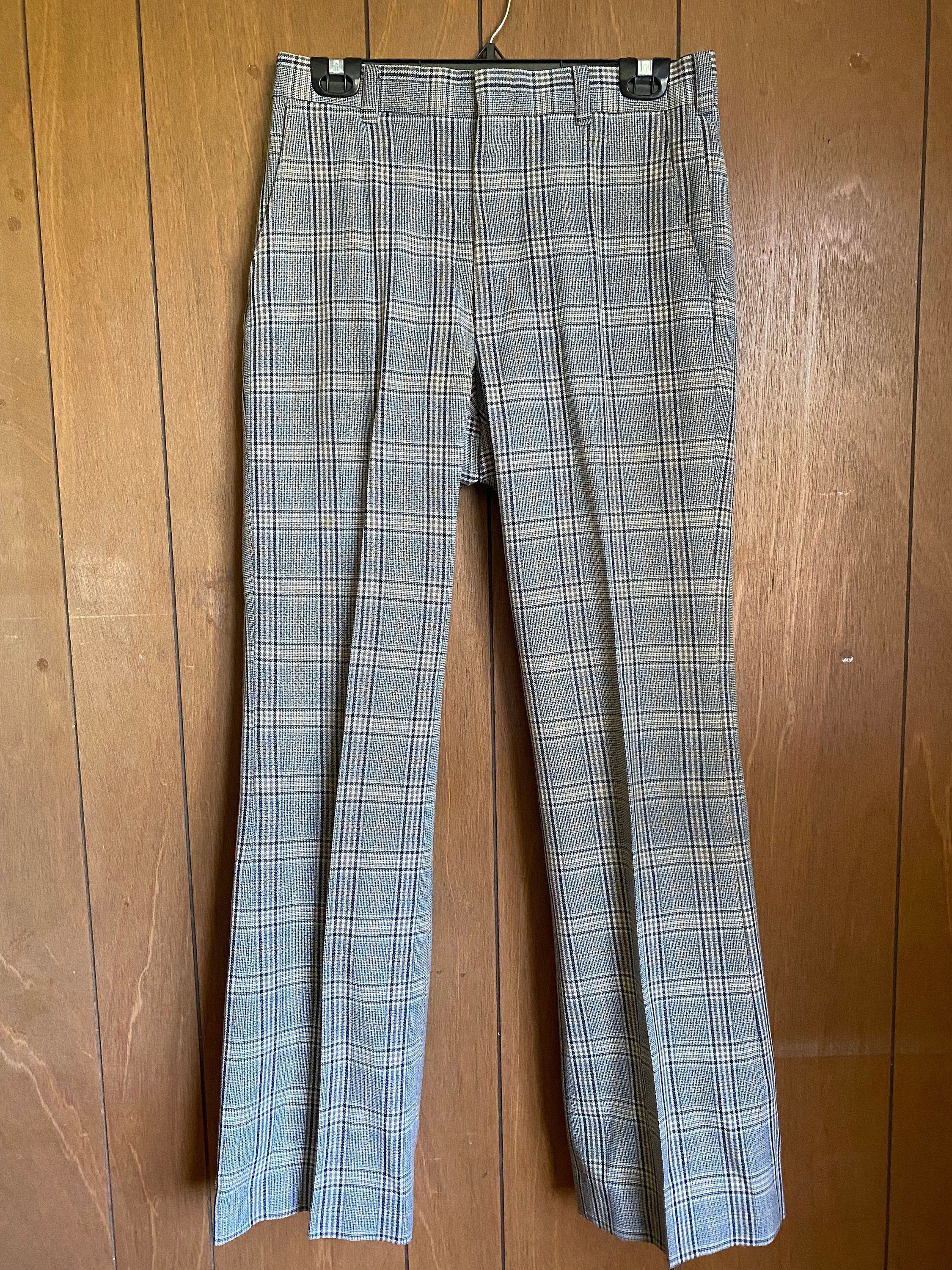 パンツ 70s Levis Panatela plaid slacks Vtg 70's Levi's PANATELA Plaid Flared Slacks Pants Trousers