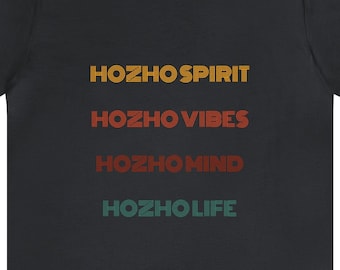 T-shirt Kleurrijke Retro Navajo Taal Positieve Navajo Cultuur Mindset met Navajo Taal Kleding