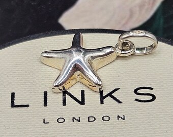 Fabulous Links of London Starfish Charm Sterling Silver Stamped