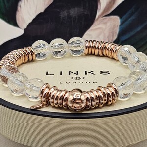 Links of london silver and rose gold bracelet hotsell