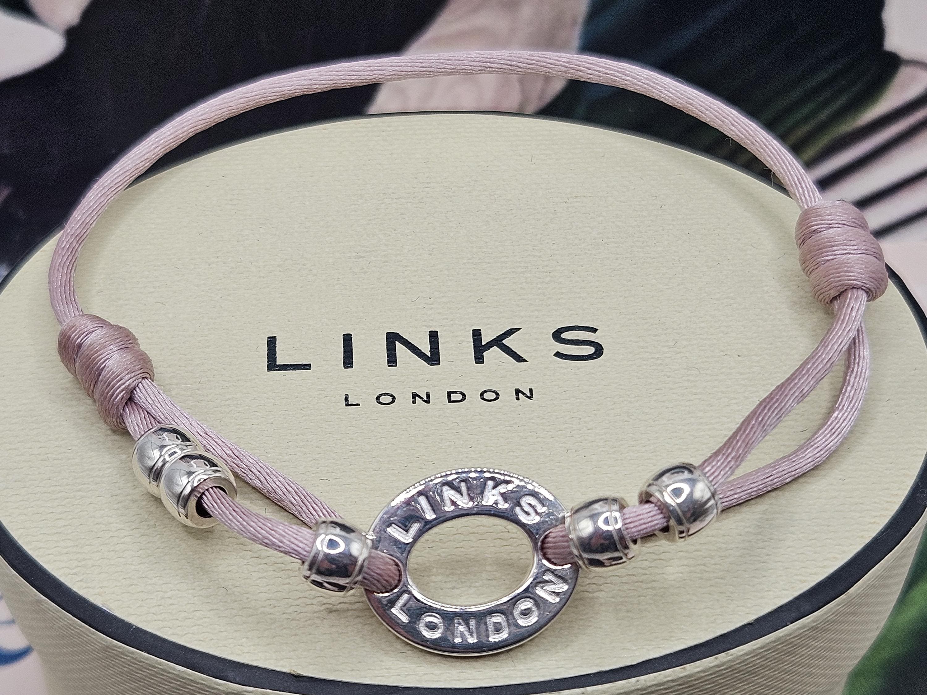 Genuine Links of London Orbit Bracelet on Gorgeous Dusky Pink