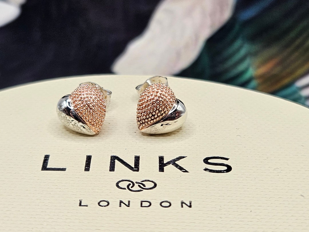 Fabulous Links of London Masquerade Heart Stud Earrings Immaculate Condition Stamped S925 Etsy UK