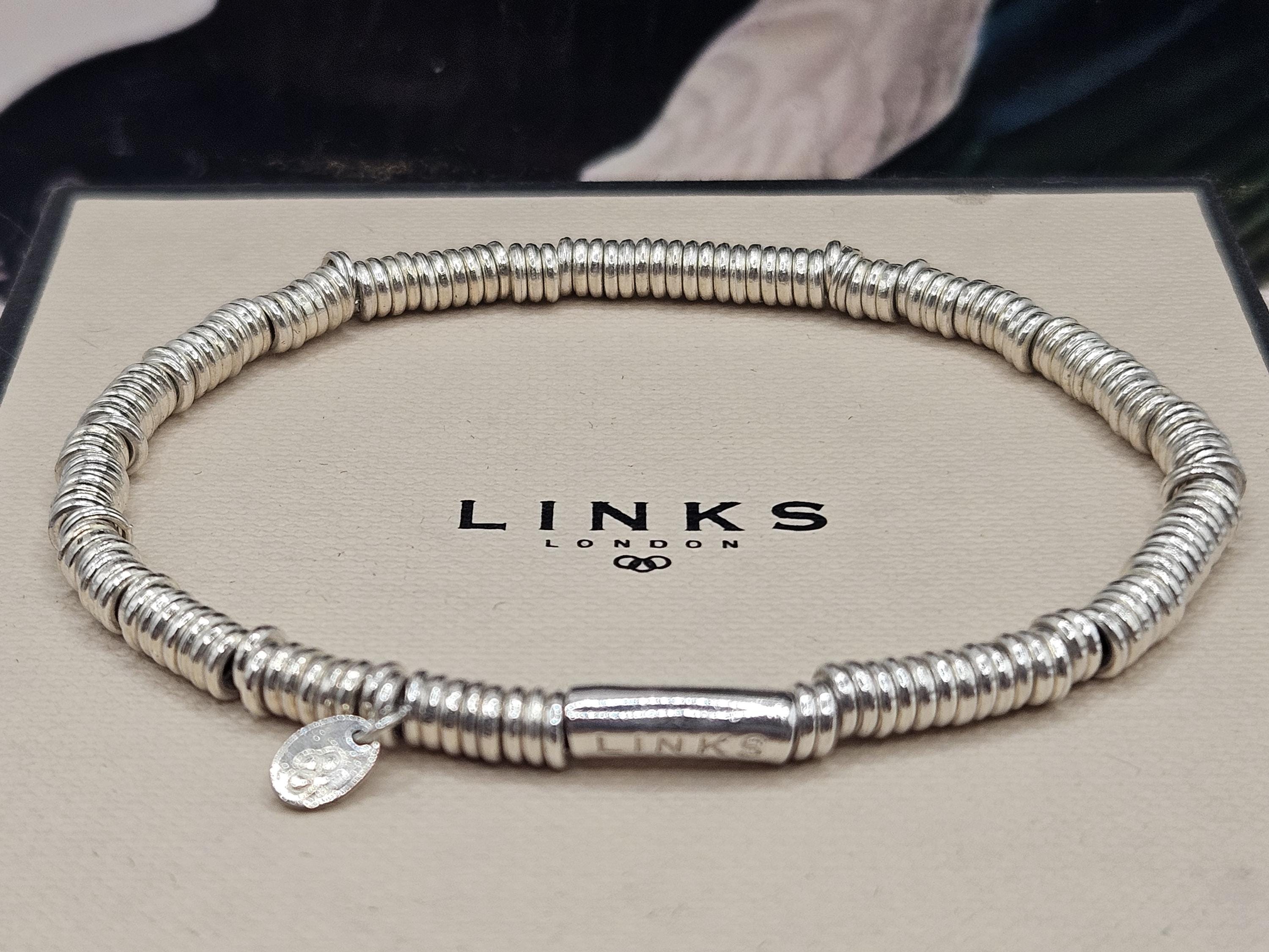 Bracelet En Argent Massif 925 – 17 Cm, Fermoir Mousqueton (occasion)