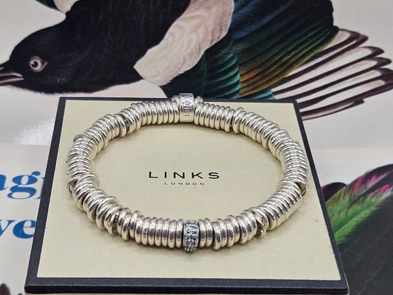 Pristine Links of London Sweetie Bracelet With NEW Blue Topaz