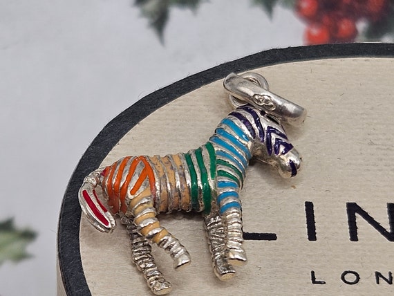 Lovely Vintage Links of London Rainbow Zebra Char… - image 5