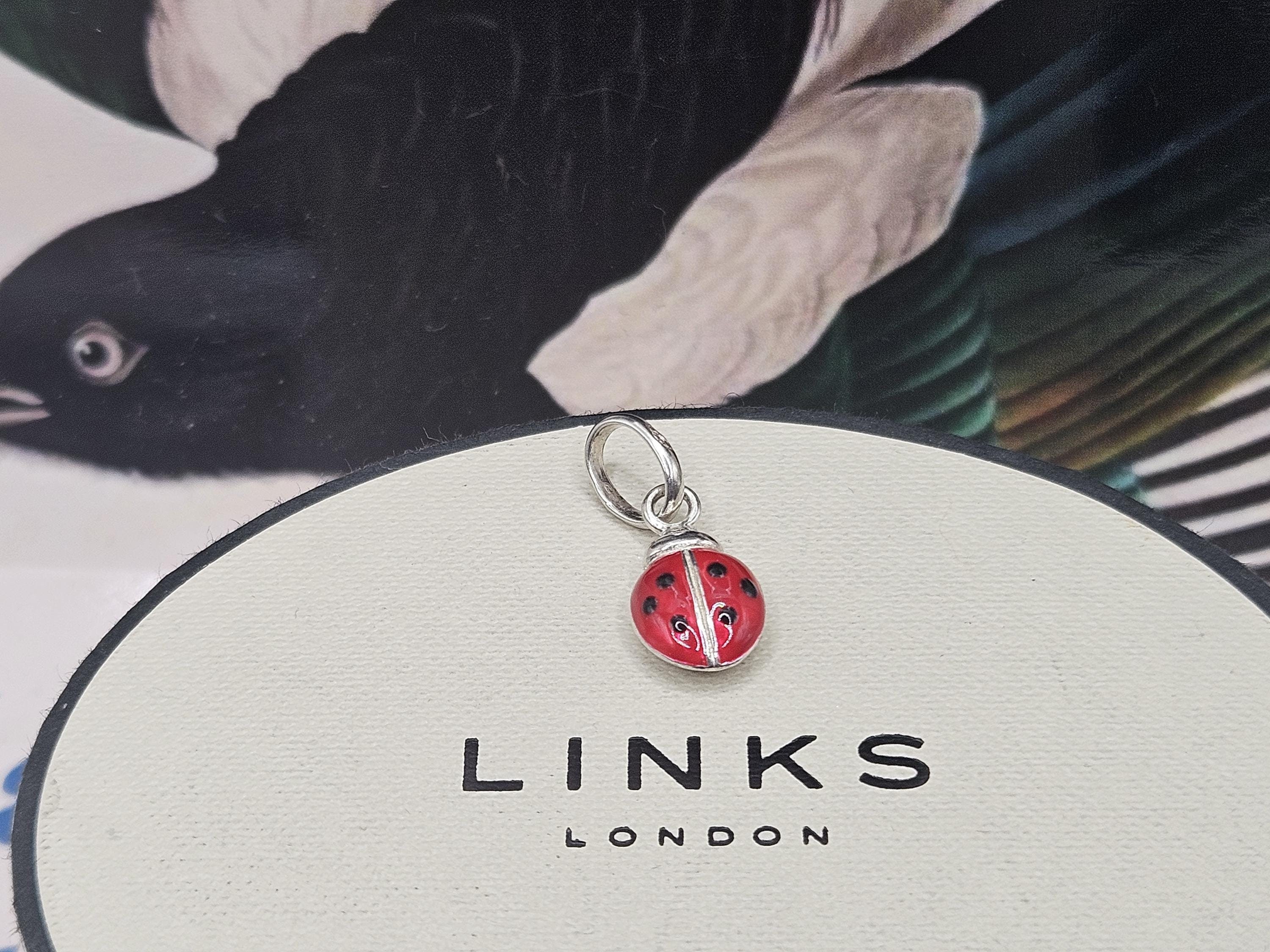 Genuine and Stunning Links of London Ladybird Charm Sterling Silver Red and Black Enamel Hallmarked TOP CONDITION Etsy UK
