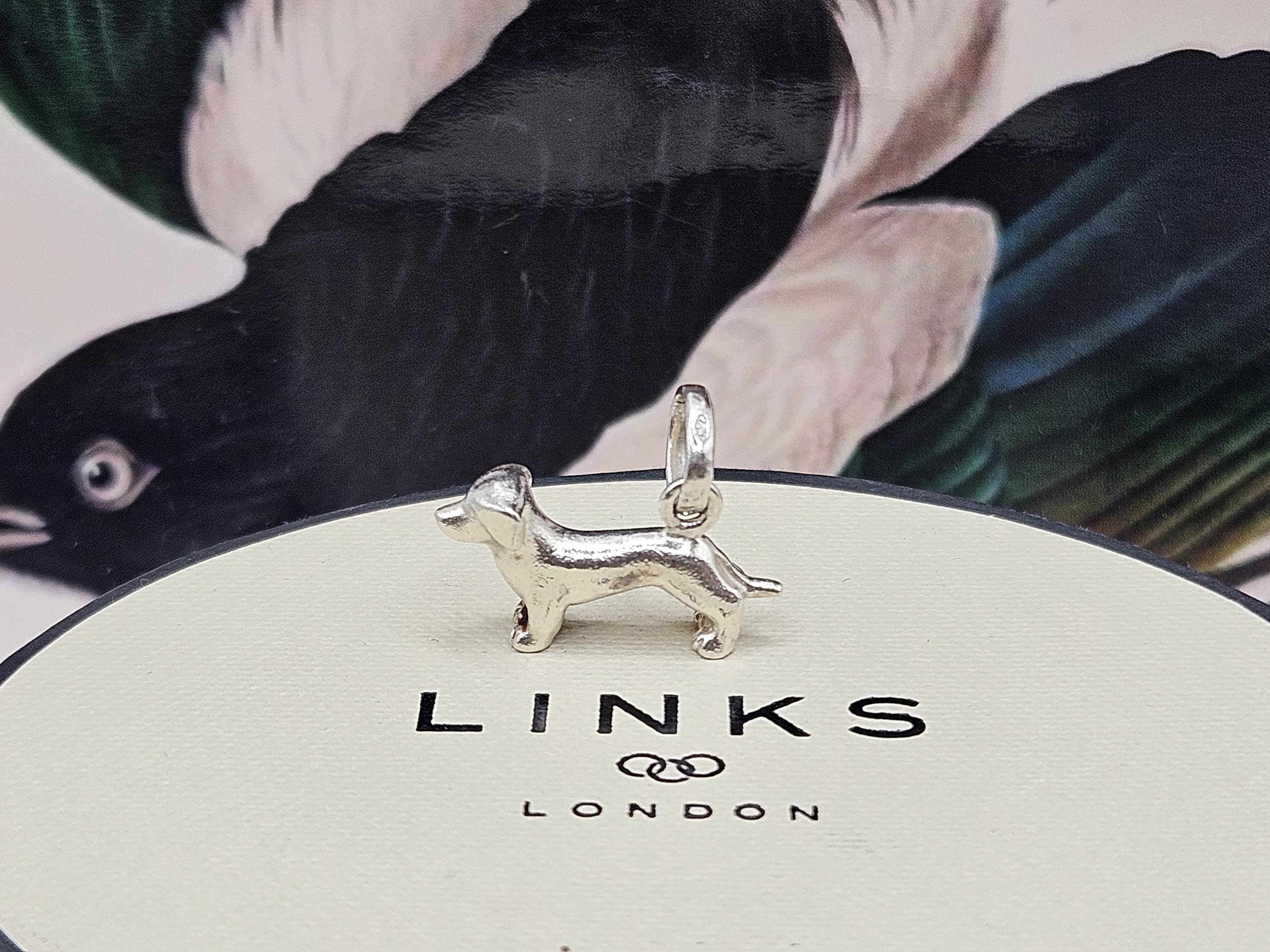Lovely Links of London Dachshund/small Dog Charm,sterling Silver