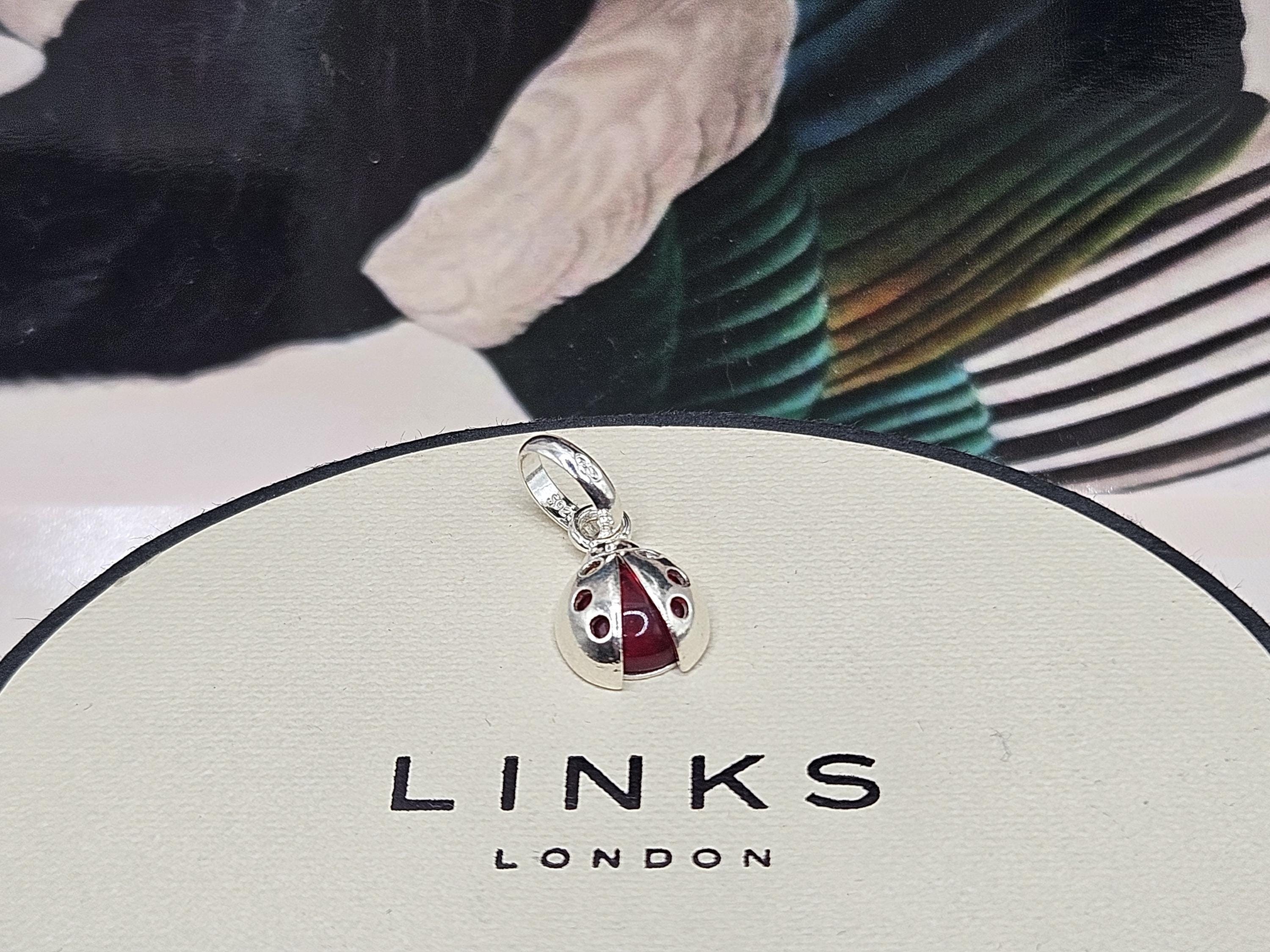 Gorgeous Links of London Lucky Ladybird Charm Sterling Silver and Glass Stamped S925 PRISTINE CONDITION Etsy