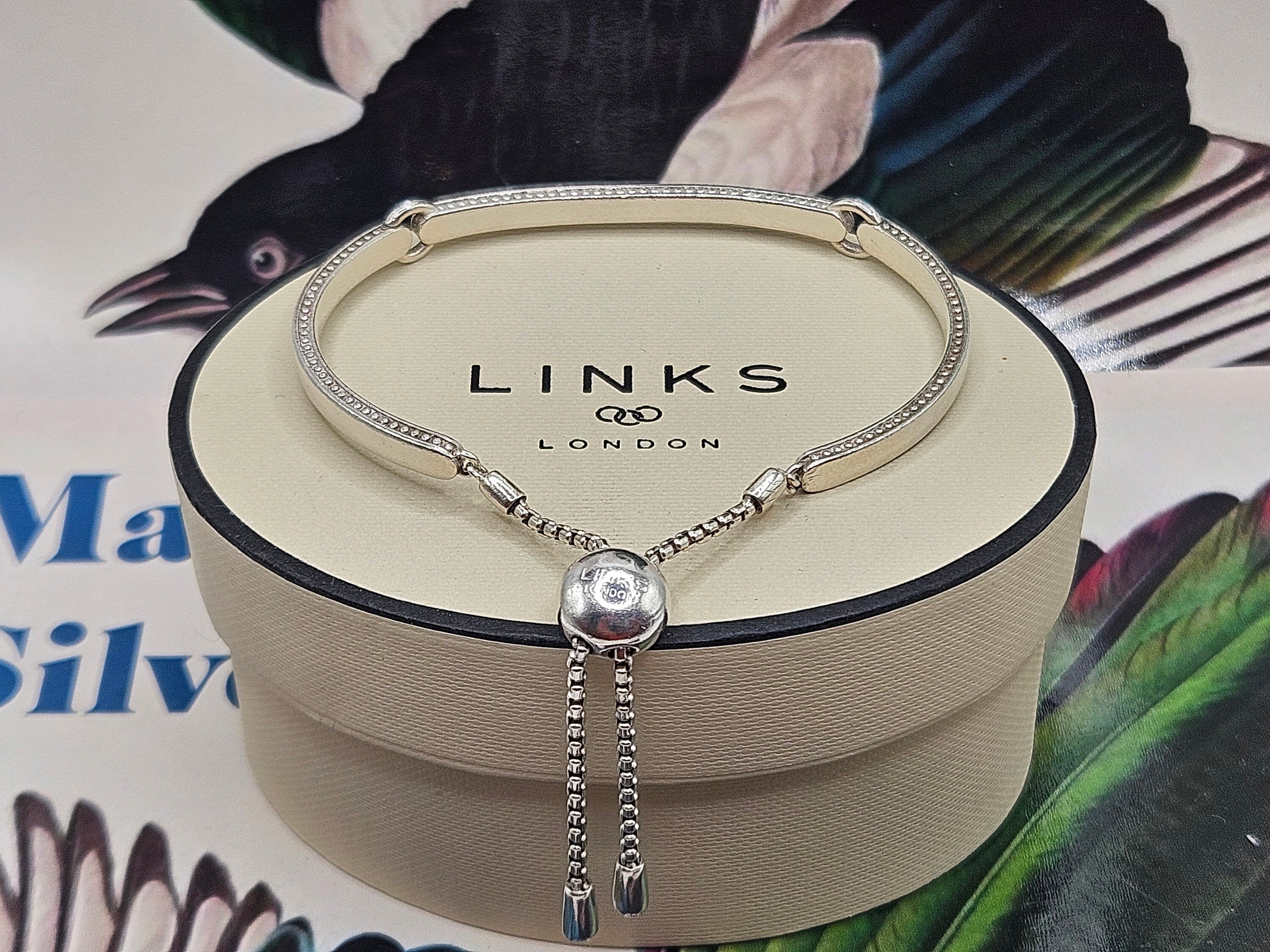 Genuine Links of London Articulated Narrative Toggle Bracelet Sterling Silver Hallmarked Engravable Good Condition Etsy UK