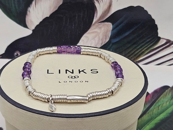 Stunning Links of London Sweetie XS Amethyst Bracelet Super