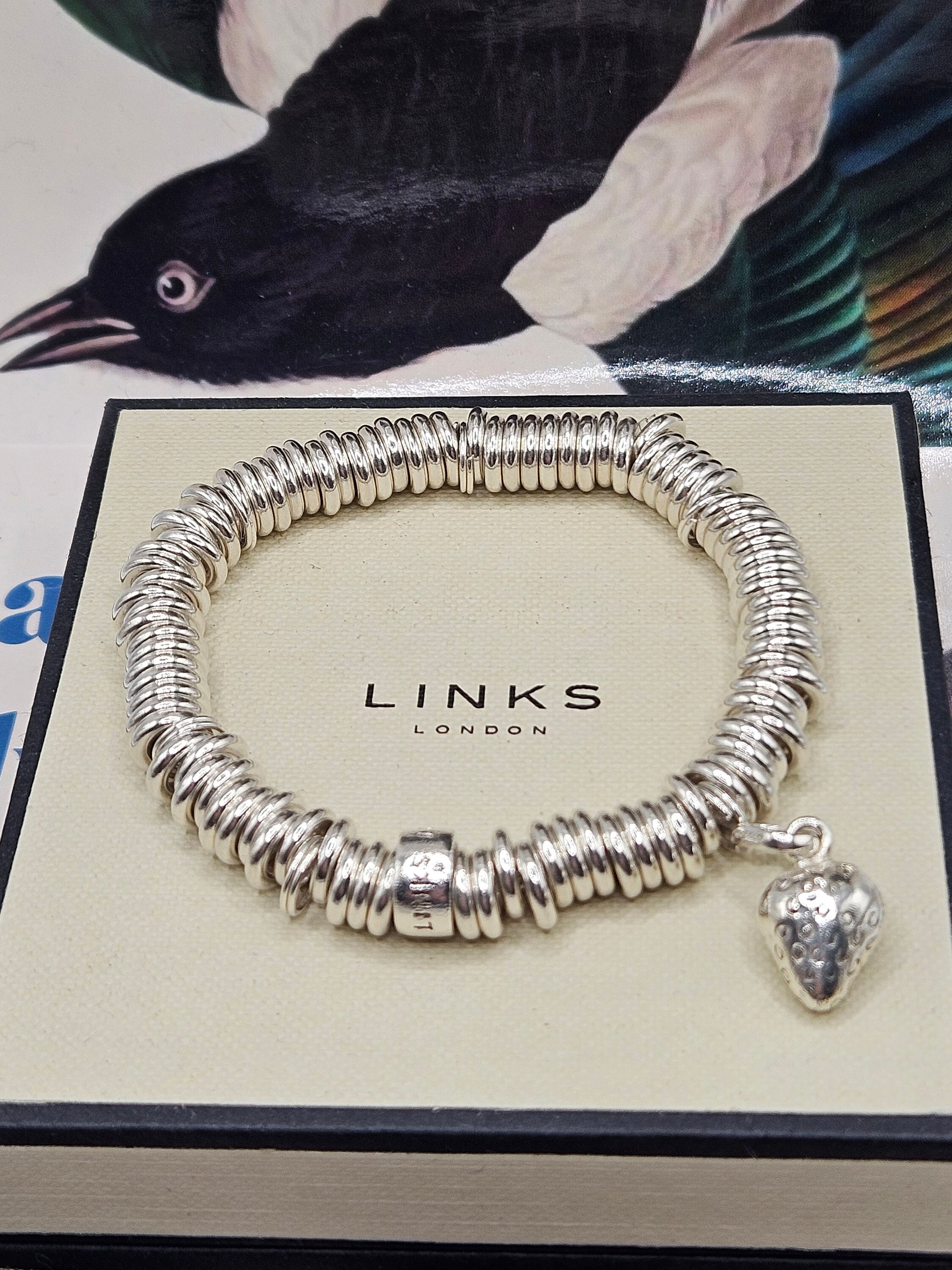 Immaculate Links of London Sterling Silver Sweetie Bracelet With a Strawberry Charm Hallmarks 59g Medium large Size Etsy