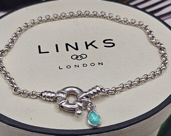 Links of London Emerald May Mini Birthstone Charm, NEW