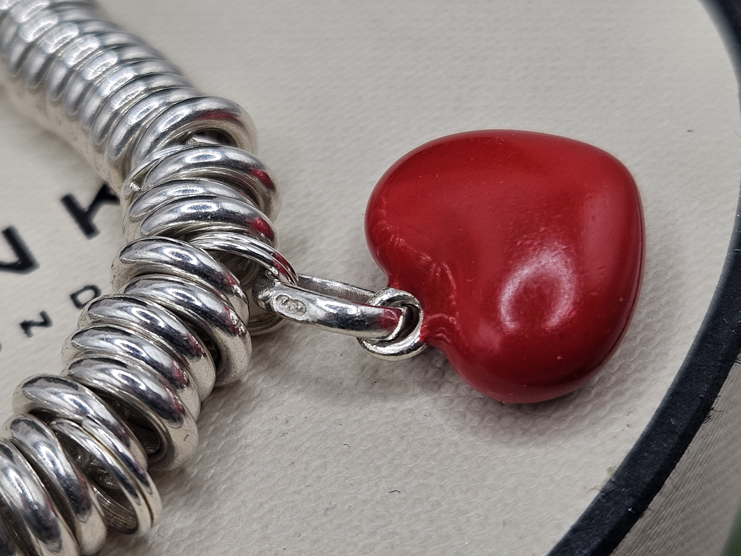 Links of london hearts on silk bracelet best sale
