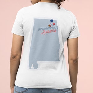 Huntsville Alabama City Pride Shirt, Huntsville space legacy, Alabama State tee, Rocket City Unique Gift, Unisex Jersey Short Sleeve Tee White