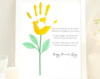 Mother’s Day Handprint Poem, Printable Kids Craft, DIY Handprint Gift ...