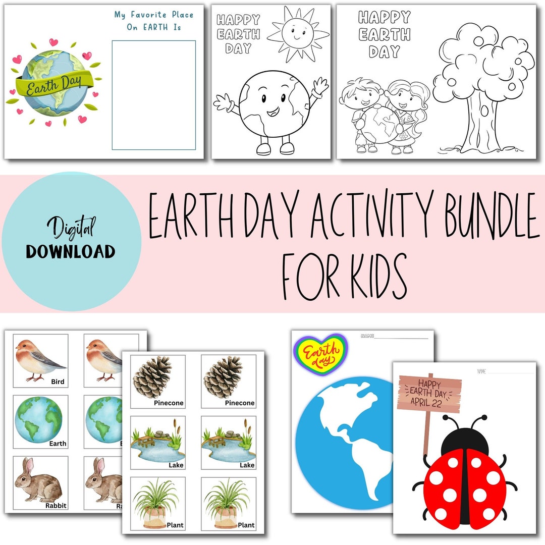 Happy Earth Day Activity Bundle for Kids | Printable Environmental ...