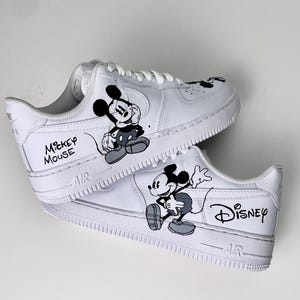 Nike Air Force 1 Custom B&W Mickey Mouse Concept | Hand-Painted by Reed Revesz