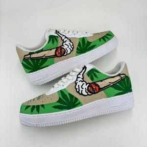 Nike Air Force 1 Custom Ganja Kicks | Hand-Painted by Reed Revesz