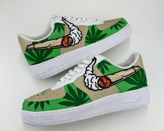 Nike Air Force 1 Custom Ganja Kicks | Hand-Painted by Reed Revesz