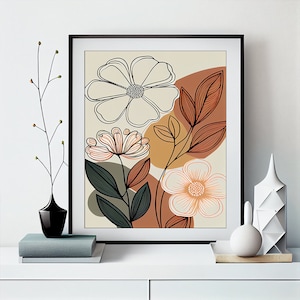 2D Flowers Hand Drawn Digital Art Print Of Abstract Flowers Drawing Etsy Il 300x300.4825626486 6v13