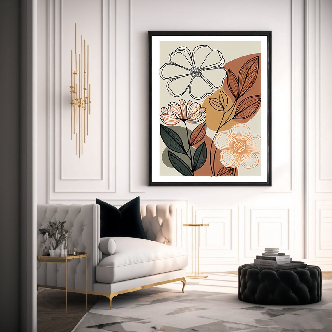 2D Flowers Hand Drawn Digital Art Print Of Abstract Flowers Drawing Etsy Il 1140xN.4825626484 1oq1
