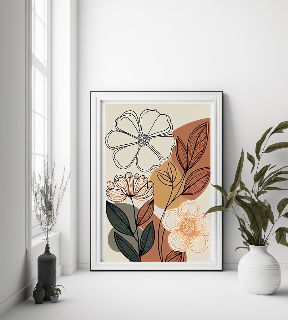 2D Flowers Hand Drawn Digital Art Print Of Abstract Flowers Drawing Etsy Il Fullxfull.4825626480 38ni