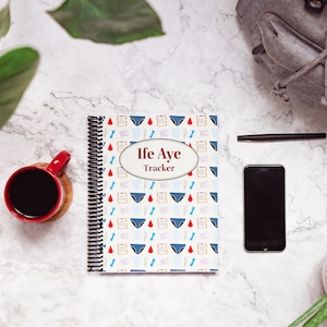 Period and Monthly Cycle Tracker/Journal Patterned Cover - Ife Aye Tracker